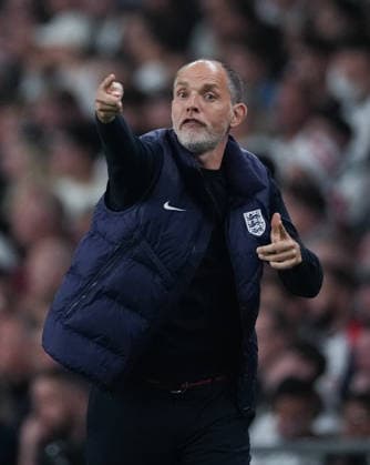 England v Spain Group 3 UEFA Nations League - Season 2026 2027 - Wembley Stadium England head coach Thomas Tuchel reacts during the England v Spain UEFA Group 3 Nations League Match at Wembley Stadium London, Season 26 27, September 27 2026 London United Kingdom