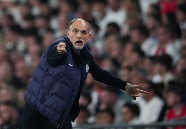 England v Spain Group 3 UEFA Nations League - Season 2026 2027 - Wembley Stadium England head coach Thomas Tuchel reacts during the England v Spain UEFA Group 3 Nations League Match at Wembley Stadium London, Season 26 27, September 27 2026 London United Kingdom