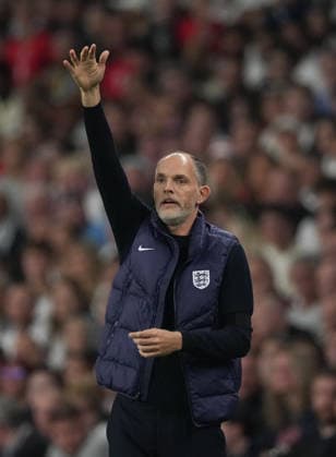 England v Spain Group 3 UEFA Nations League - Season 2026 2027 - Wembley Stadium England head coach Thomas Tuchel reacts during the England v Spain UEFA Group 3 Nations League Match at Wembley Stadium London, Season 26 27, September 27 2026 London United Kingdom
