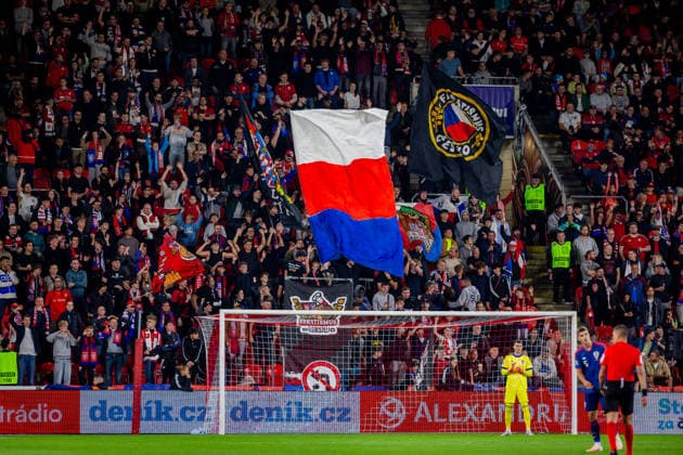 CZECHIA - CROATIA Fans of Czechia during UEFA Nations League - League A - Group A3 - Matchday 1 - football match between Czechia and Croatia. Fortuna Arena, Eden, Stadion, Prague, Czechia September 26, 2026. Photo by Branislav Racko Copyright: xx 080A8734