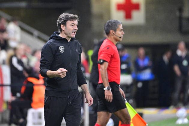 Head coach Santi Denia (CZE) is seen during the UEFA Nations League, A3 group 1st round match: Czechia vs Croatia, in Prague, Czech Republic, on September 26, 2026. (CTKxPhoto VitxSimanek) CTKPhotoP2026092606372  CTKPhotoP2026092606372