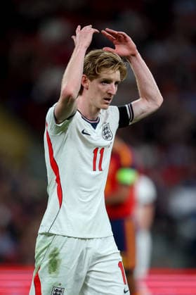 England v Spain - UEFA Nations League 2026 27 Group A3 MD1 Anthony Gordon of England celebrates equalizing goal during the UEFA Nations League 2026 27 group phase match between England and Spain at Wembley Stadium on September 26, 2026 in London, England. London Wembley Stadium England United Kingdom Copyright: xAllstarxPicturexLibraryxLtdx