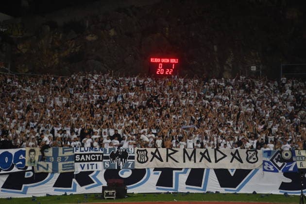 Rijeka, 260926. Kantrida Stadium. Friendly football match, HNK Rijeka vs. 1. FC Union Berlin; Damir Kreilach s farewell match. Pictured: Armada Rijeka. Photo: Damir Skomrlj CROPIX Copyright: xxDamirxSkomrljx rijeka_berlin12-260926