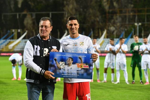 Rijeka, 260926. Kantrida Stadium. Friendly football match, HNK Rijeka vs. 1. FC Union Berlin; Damir Kreilach s farewell match. Pictured: Damir Miskovic, Damir Kreilach. Photo: Damir Skomrlj CROPIX Copyright: xxDamirxSkomrljx rijeka_berlin2-260926