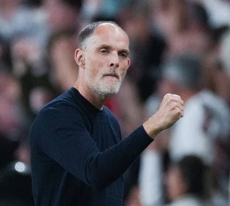 England v Spain Group 3 UEFA Nations League - Season 2026 2027 - Wembley Stadium England head coach Thomas Tuchel r celebrates 2nd goal 2-1 during the England v Spain UEFA Group 3 Nations League Match at Wembley Stadium London, Season 26 27, September 27 2026 London United Kingdom