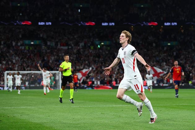 UEFA Nations League: England v Spain LONDON, UK - 26th Sept 2026: Anthony Gordon of England celebrates scoring his side s first goal during the UEFA Nations League League A Group 3 match between England and Spain at Wembley Stadium London Wembley Stadium England United Kingdom Copyright: xCraigxMercerx xPeakxActionxPhotosx