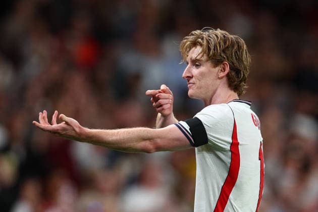 UEFA Nations League: England v Spain LONDON, UK - 26th Sept 2026: Anthony Gordon of England celebrates scoring his side s first goal during the UEFA Nations League League A Group 3 match between England and Spain at Wembley Stadium London Wembley Stadium England United Kingdom Copyright: xCraigxMercerx xPeakxActionxPhotosx