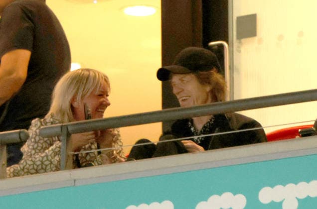 Mick Jagger looks happy as England take the 2-1 lead at the England v Spain UEFA Nations League Group 3 match, at Wembley Stadium, London, UK, on 26th September, 2026.  .