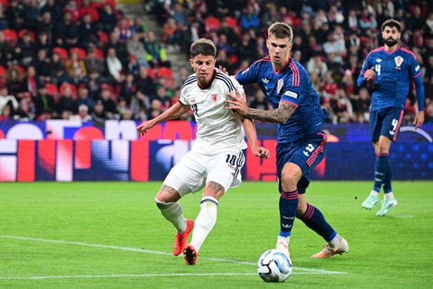 L-R Adam Hlozek (CZE), Luka Vuskovic (CRO) and Josko Gvardiol (CRO) in action during the UEFA Nations League, A3 group 1st round match: Czechia vs Croatia, in Prague, Czech Republic, on September 26, 2026. (CTKxPhoto MichalxKamaryt) CTKPhotoP2026092606450  CTKPhotoP2026092606450
