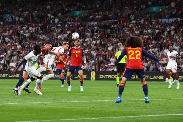 UEFA Nations League: England v Spain LONDON, UK - 26th Sept 2026: Harry Kane of England scores his side s second goal during the UEFA Nations League League A Group 3 match between England and Spain at Wembley Stadium London Wembley Stadium England United Kingdom Copyright: xCraigxMercerx xPeakxActionxPhotosx