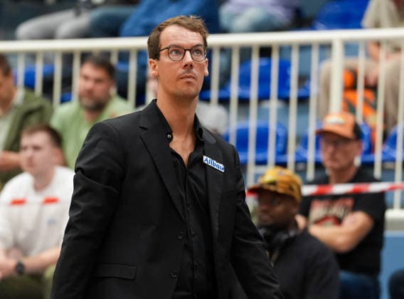 Lars Wendt, ETB Miners Essen, Head Coach (GER), ETB Miners Essen vs. HAKRO Merlins Crailsheim, Barmer 2 Basketball Bundesliga, ProA, Matchday 1, 2026–27 season, Sportpark am Hallo, Essen, September 26, 2026 ETB Miners Essen vs. HAKRO Merlins Crailsheim ProA Matchday 1 September 26, 2026 Essen Copyright: xEibner-Pressefoto ScottxColemanx EP_SCN