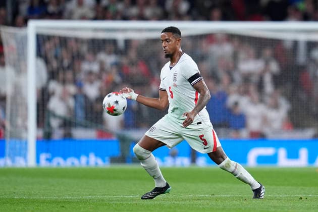 September 26, 2026, London, London, England: Ezri Konsa of England controls the ball during the UEFA Nations League 2026 27 League Phase MD1 Group A3 match between England and Spain at Wembley Stadium on September 26, 2026, in London, England. London England - ZUMAa181 20260926_zaa_a181_141 Copyright: xDennisxAgyemanx
