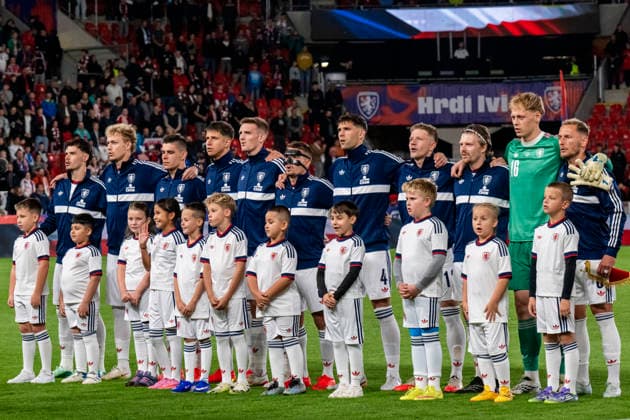 The UEFA Nations League, A3 group 1st round match: Czechia vs Croatia, in Prague, Czech Republic, on September 26, 2026. Czech national football team before the match. (CTKxPhoto VitxSimanek) CTKPhotoP2026092606491  CTKPhotoP2026092606491