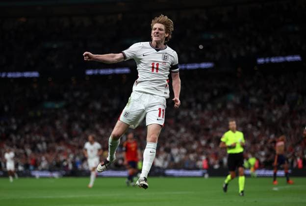 Anthony Gordon of England celebrates after he scores an equalising goal to make it 1-1 England v Spain - UEFA Nations League - League A - Group 3. Football. Wembley Stadium, London, UK. 26 SEP 2026Wembley Wembley Stadium LONDON United Kingdom  Copyright: xJASONPIX Shutterstockx 17171351f