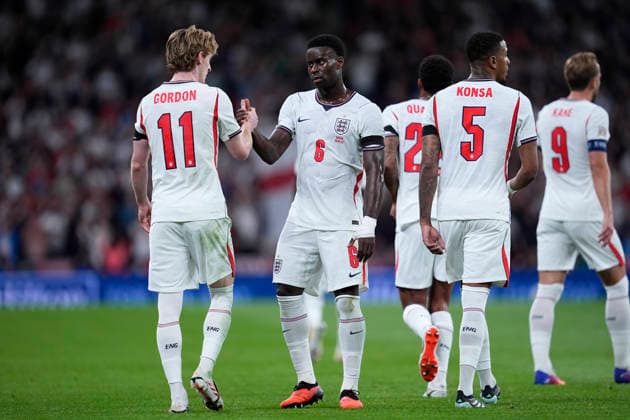 September 26, 2026, London, London, England: Anthony Gordon of England celebrates after scoring his team s first goal during the UEFA Nations League 2026 27 League Phase MD1 Group A3 match between England and Spain at Wembley Stadium on September 26, 2026, in London, England. England V Spain - UEFA Nations League 2026 27 League Phase MD1 Group A3  - ZUMAa181 20260926_zaa_a181_155 Copyright: xDennisxAgyemanx