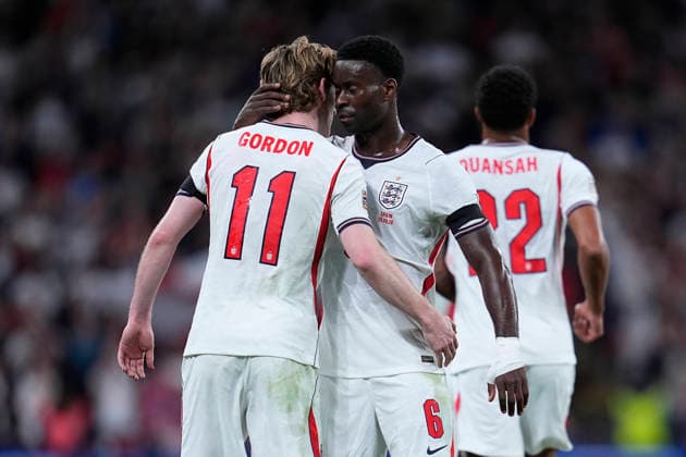 September 26, 2026, London, London, England: Anthony Gordon of England celebrates after scoring his team s first goal during the UEFA Nations League 2026 27 League Phase MD1 Group A3 match between England and Spain at Wembley Stadium on September 26, 2026, in London, England. England V Spain - UEFA Nations League 2026 27 League Phase MD1 Group A3  - ZUMAa181 20260926_zaa_a181_156 Copyright: xDennisxAgyemanx