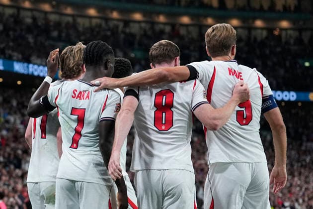 September 26, 2026, London, London, England: Anthony Gordon of England celebrates after scoring his team s first goal during the UEFA Nations League 2026 27 League Phase MD1 Group A3 match between England and Spain at Wembley Stadium on September 26, 2026, in London, England. London England - ZUMAa181 20260926_zaa_a181_169 Copyright: xDennisxAgyemanx