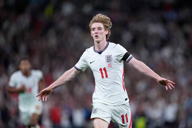 September 26, 2026, London, London, England: Anthony Gordon of England celebrates after scoring his team s first goal during the UEFA Nations League 2026 27 League Phase MD1 Group A3 match between England and Spain at Wembley Stadium on September 26, 2026, in London, England. England V Spain - UEFA Nations League 2026 27 League Phase MD1 Group A3  - ZUMAa181 20260926_zaa_a181_166 Copyright: xDennisxAgyemanx