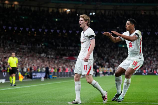September 26, 2026, London, London, England: Anthony Gordon of England celebrates after scoring his team s first goal during the UEFA Nations League 2026 27 League Phase MD1 Group A3 match between England and Spain at Wembley Stadium on September 26, 2026, in London, England. England V Spain - UEFA Nations League 2026 27 League Phase MD1 Group A3  - ZUMAa181 20260926_zaa_a181_171 Copyright: xDennisxAgyemanx