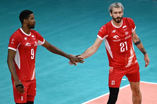 Db Milano 26 09 2026 - Campionato Europeo Pallavolo maschile finale Francia-Polonia foto Daniele Buffa Image nella foto: Wilfredo Leon Venero-Tomasz Fornal 