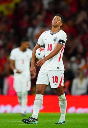 Jude Bellingham of England reacts after the second Spain goal scored by Alex Baena England v Spain, UEFA Nations League, Football, Wembley Stadium, London, UK - 26 Sep 2026London Wembley Stadium United Kingdom  Copyright: xJavierxGarcia Shutterstockx 17171102aw