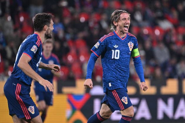 Prague, 260926. Fortuna Arena football stadium. UEFA Nations League Matchday 1 football match: Czech Republic vs. Croatia. Pictured: goal Luka Modric. Photo: Damir Krajac CROPIX Copyright: xxDamirxKrajacx ceska_hrvatska82-260926