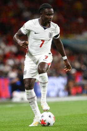 LONDON, ENGLAND, SEPTEMBER 26: Bukayo Saka of England controls the ball during a UEFA Nations League Group 3 match between England and Spain at the Wembley Stadium on September 26, 2026 in London, England. (Photo by Zach Forster Sports Press Photo) Copyright: xZachxForster SportsxPressxPhotox Sportspressphoto_SPR240407