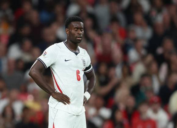 UEFA Nations League - England v Spain LONDON, ENGLAND, SEPTEMBER 26: Marc Guehi of England national team, Nationalteam looks disappointed & dejected during The UEFA Nations League Group Stage match in Group C3 between England v Spain at Wembley Stadium, London, England, on September 26. (Photo by Daniel Weir) London Wembley Stadium England Copyright: xDanielxWeir SportsxPressxPhotox Sportspressphoto_SPR240406