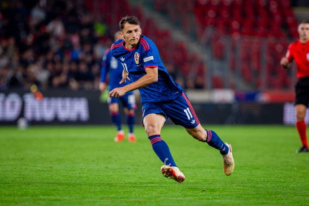 CZECHIA - CROATIA Ante Budimir of Croatia and Osasuna during UEFA Nations League - League A - Group A3 - Matchday 1 - football match between Czechia and Croatia. Fortuna Arena, Eden, Stadion, Prague, Czechia September 26, 2026. Photo by Branislav Racko Copyright: xx 080A9929