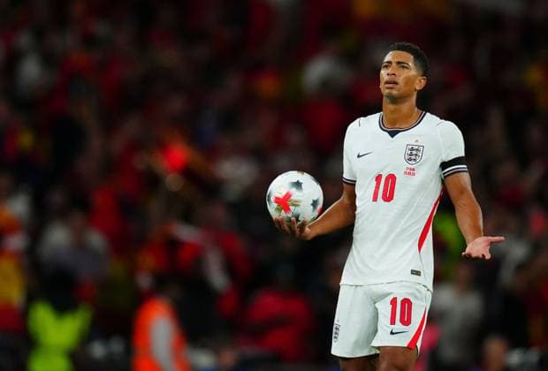 Jude Bellingham of England reacts after the third Spain goal England v Spain, UEFA Nations League, Football, Wembley Stadium, London, UK - 26 Sep 2026London Wembley Stadium United Kingdom  Copyright: xJavierxGarcia Shutterstockx 17171102bd