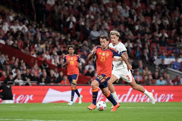 UEFA Nations League: England v Spain Mikel Oyarzabal of Spain scores to make it 2-3 during the UEFA Nations League match England vs Spain at Wembley Stadium, London, United Kingdom on 26 September 2026 (Photo by Maynard Manyowa News Images) London Wembley Stadium Greater London United Kingdom Copyright: xMaynardxManyowa NewsxImagesx