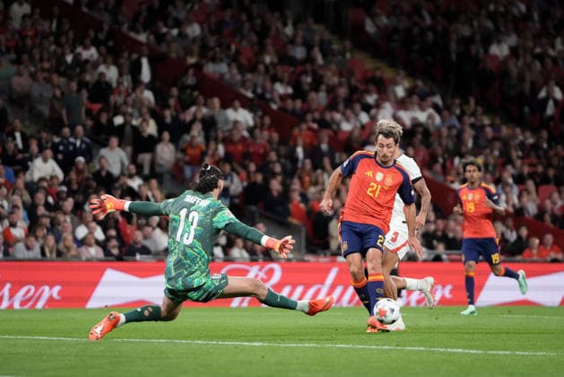 UEFA Nations League: England v Spain Mikel Oyarzabal of Spain scores to make it 2-3 during the UEFA Nations League match England vs Spain at Wembley Stadium, London, United Kingdom on 26 September 2026 (Photo by Maynard Manyowa News Images) London Wembley Stadium Greater London United Kingdom Copyright: xMaynardxManyowa NewsxImagesx