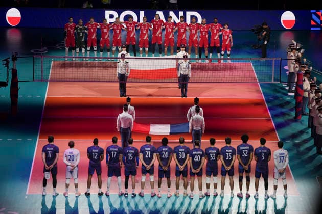 Poland and France team CEV Enel EuroVolley 2026 Final France vs Poland, Milano (Italy) September 26 2026 (Photo Claudio Furlan LaPresse)  Copyright: xClaudioxFurlan LaPressex