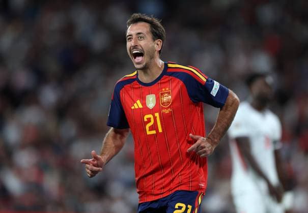 Mikel Oyarzabal of Spain celebrates after he scores Spains Third (3rd) goal to put Spain 3-2 up England v Spain - UEFA Nations League - League A - Group 3. Football. Wembley Stadium, London, UK. 26 SEP 2026Wembley Wembley Stadium LONDON United Kingdom  Copyright: xJASONPIX Shutterstockx 17171351bi