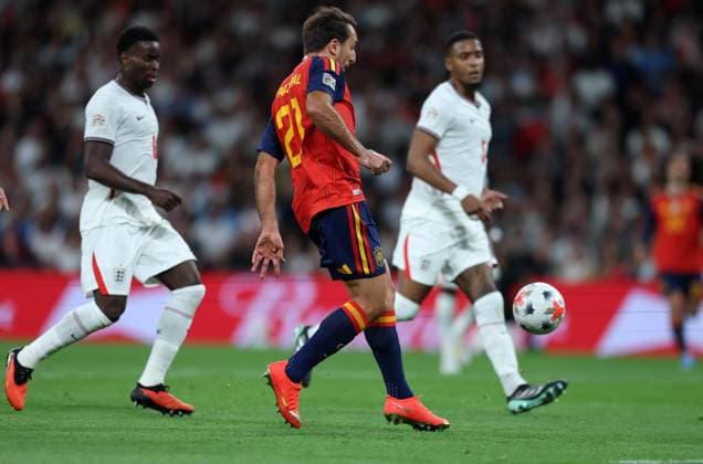 Mikel Oyarzabal of Spain scores Spains Third (3rd) goal to put Spain 3-2 up England v Spain - UEFA Nations League - League A - Group 3. Football. Wembley Stadium, London, UK. 26 SEP 2026Wembley Wembley Stadium LONDON United Kingdom  Copyright: xJASONPIX Shutterstockx 17171351as
