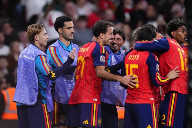 England v Spain - UEFA Nations League LONDON, UNITED KINGDOM - SEPTEMBER 26: Mikel Oyarzabal centre-forward of Real Sociedad celebrates after scoring his sides first goal during the UEFA Nations League 2026 27 group phase match between England and Spain at Wembley Stadium in London, United Kingdom, on September 26, 2026. Jose Hernandez Anadolu London United Kingdom. Editorial use only. Please get in touch for any other usage.  Copyright: x2026xAnadoluxJosexHernandezx