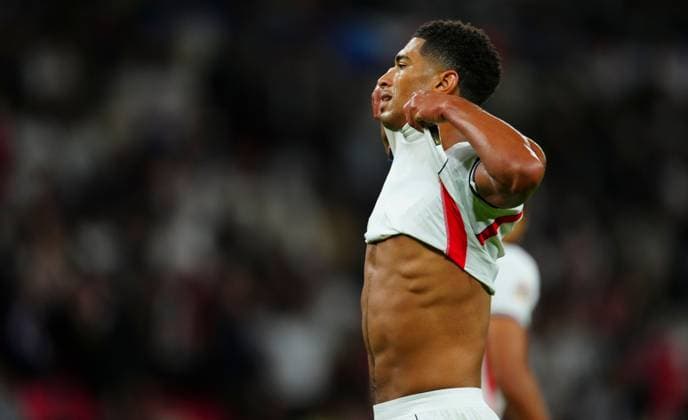 Jude Bellingham of England reacts England v Spain, UEFA Nations League, Football, Wembley Stadium, London, UK - 26 Sep 2026London Wembley Stadium United Kingdom  Copyright: xJavierxGarcia Shutterstockx 17171102bh