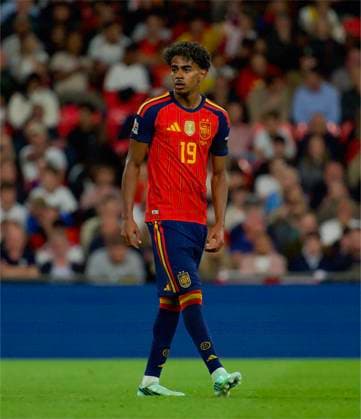 RECORD DATE NOT STATED Football - UEFA Nations League - Group A3 - England v Spain LONDON, ENGLAND - Saturday, September 26, 2026: Spain s Lamine Yamal during the UEFA Nations League Group A3 match between England and Spain at Wembley Stadium. (Photo by Thomas Major Propaganda) LONDON Wembley Stadium GREATER LONDON ENGLAND  Copyright: xThomasxMajorx 2026-09-26-England_v_Spain-108