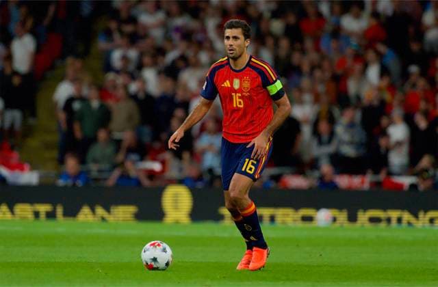 RECORD DATE NOT STATED Football - UEFA Nations League - Group A3 - England v Spain LONDON, ENGLAND - Saturday, September 26, 2026: Spain s Rodrigo Hernandez Cascante Rodri during the UEFA Nations League Group A3 match between England and Spain at Wembley Stadium. (Photo by Thomas Major Propaganda) LONDON Wembley Stadium GREATER LONDON ENGLAND  Copyright: xThomasxMajorx 2026-09-26-England_v_Spain-112