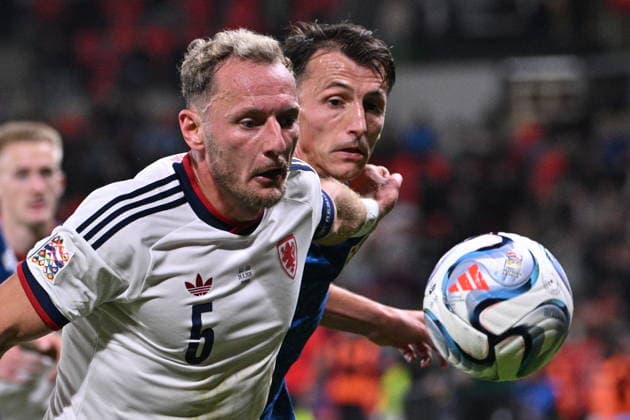 Prague, 260926. Fortuna Arena football stadium. UEFA Nations League Matchday 1 football match: Czech Republic vs. Croatia. Pictured: Vladimir Coufal, Ante Budimir. Photo: Damir Krajac CROPIX Copyright: xxDamirxKrajacx ceska_hrvatska126-260926