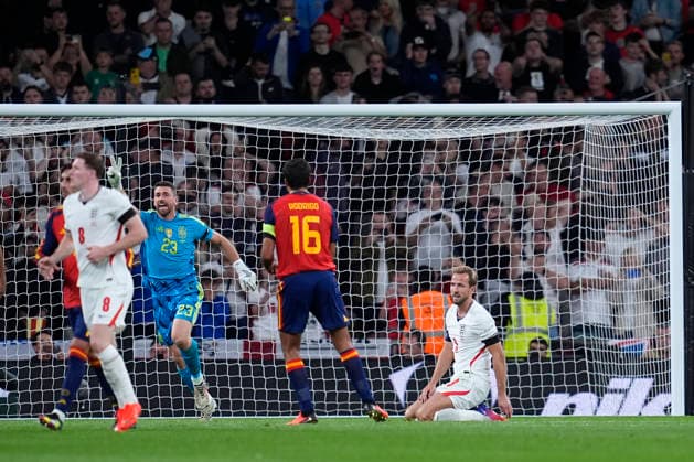 September 26, 2026, London, London, England: Harry Kane of England misses a penalty during the UEFA Nations League 2026 27 League Phase MD1 Group A3 match between England and Spain at Wembley Stadium on September 26, 2026, in London, England. England V Spain - UEFA Nations League 2026 27 League Phase MD1 Group A3  - ZUMAa181 20260926_zaa_a181_197 Copyright: xDennisxAgyemanx