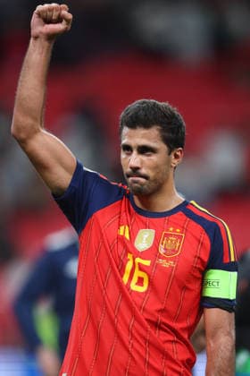 England v Spain - UEFA Nations League 2026 27 Group A3 MD1 Rodri of Spain celebrates after winning the UEFA Nations League 2026 27 group phase match between England and Spain at Wembley Stadium on September 26, 2026 in London, England. London Wembley Stadium England United Kingdom Copyright: xAllstarxPicturexLibraryxLtdx