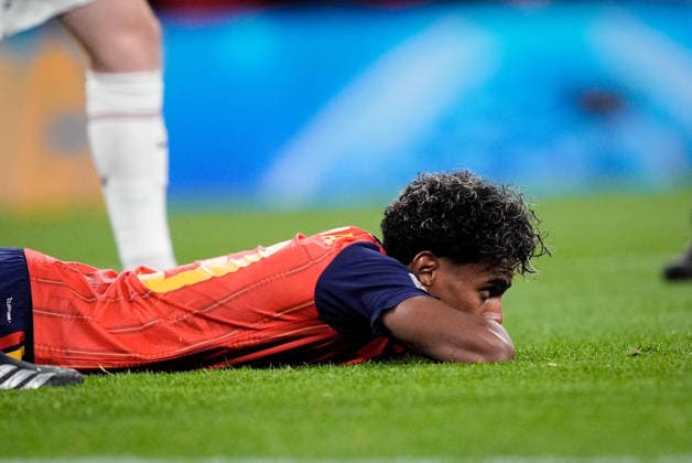 UEFA Nations League: England v Spain Lamine Yamal of Spain reacts after a missed chance on goal during the UEFA Nations League match England vs Spain at Wembley Stadium, London, United Kingdom on 26 September 2026 (Photo by Maynard Manyowa News Images) London Wembley Stadium Greater London United Kingdom Copyright: xMaynardxManyowa NewsxImagesx