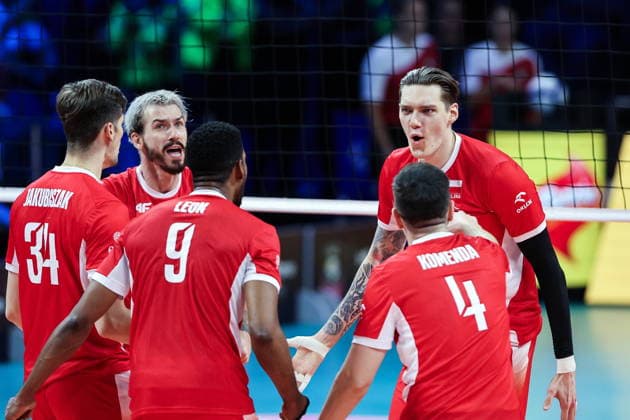26.09.2026 MEDIOLAN WLOCHY ( MILAN ITALIA ) UNIPOL FORUM SIATKOWKA MEZCZYZN MISTRZOSTWA EUROPY W SIATKOWCE FINAL RUNDA FINALOWA ( CEV EUROVOLLEY 2026 MEN FINAL ROUND FINAL MATCHES MEN S VOLLEYBALL GAME POLAND - FRANCE ) MECZ POLSKA - FRANCJA NZ. SZYMON JAKUBISZAK , TOMASZ FORNAL , BARTLOMIEJ LEMANSKI WILFREDO LEON VENERO MARCIN KOMENDA FOTO JAKUB PIASECKI CYFRASPORT NEWSPIX.PL --- newspix.pl 
