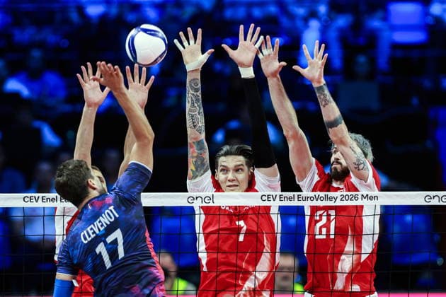 26.09.2026 MEDIOLAN WLOCHY ( MILAN ITALIA ) UNIPOL FORUM SIATKOWKA MEZCZYZN MISTRZOSTWA EUROPY W SIATKOWCE FINAL RUNDA FINALOWA ( CEV EUROVOLLEY 2026 MEN FINAL ROUND FINAL MATCHES MEN S VOLLEYBALL GAME POLAND - FRANCE ) MECZ POLSKA - FRANCJA NZ. BARTLOMIEJ LEMANSKI , TOMASZ FORNAL FOTO JAKUB PIASECKI CYFRASPORT NEWSPIX.PL --- newspix.pl 