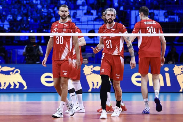 IPA89009424 - Polish players during the CEV Enel EuroVolley 2026 Gold Medal Final match between Poland and France at the Unipol Forum in Milan, Italy, on September 26, 2026, during EuroVolley 2026 - Gold Medal Final - France vs. Poland, CEV EuroVolley Men s match in Assago (MI), Italy, September 26, 2026  Copyright: xValerioxOrigo IPAxSportx xx IPA89009424