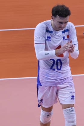 IPA89009397 - 20 Benjamin Diez (France) during the CEV Enel EuroVolley 2026 Gold Medal Final between Poland and France at the Unipol Forum in Milan, Italy, on September 26, 2026, during EuroVolley 2026 - Gold Medal Final - France vs. Poland, CEV EuroVolley Men’s match in Assago (MI), Italy, September 26, 2026  Copyright: xValerioxOrigo IPAxSportx xx IPA89009397