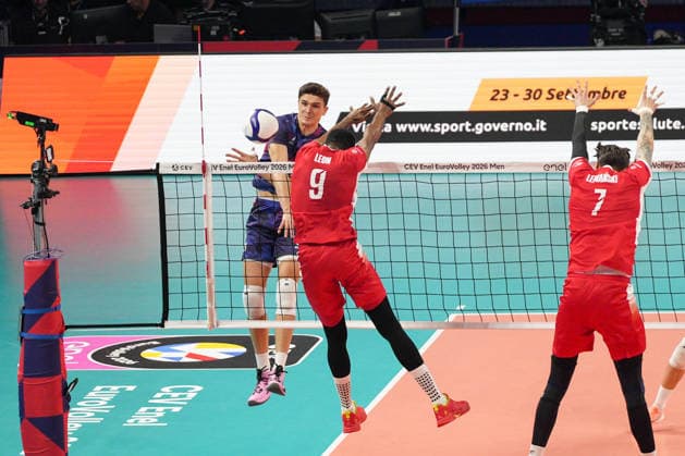 IPA89009405 - Theo Faure (FRA) during Eurovolley 2026—Gold Medal Final—France vs. Poland, CEV Eurovolley Men s match in Assago (MI), Italy, September 26, 2026  Copyright: xSilvanoxMarcoxCesario IPAxSportx xx IPA89009405