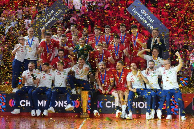 Poland s Winner CEV Enel EuroVolley 2026 Final France vs Poland, Milano (Italy) September 26 2026 (Photo Claudio Furlan LaPresse)  Copyright: xClaudioxFurlan LaPressex