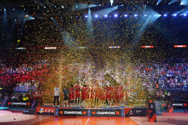 Poland s Winner CEV Enel EuroVolley 2026 Final France vs Poland, Milano (Italy) September 26 2026 (Photo Claudio Furlan LaPresse)  Copyright: xClaudioxFurlan LaPressex